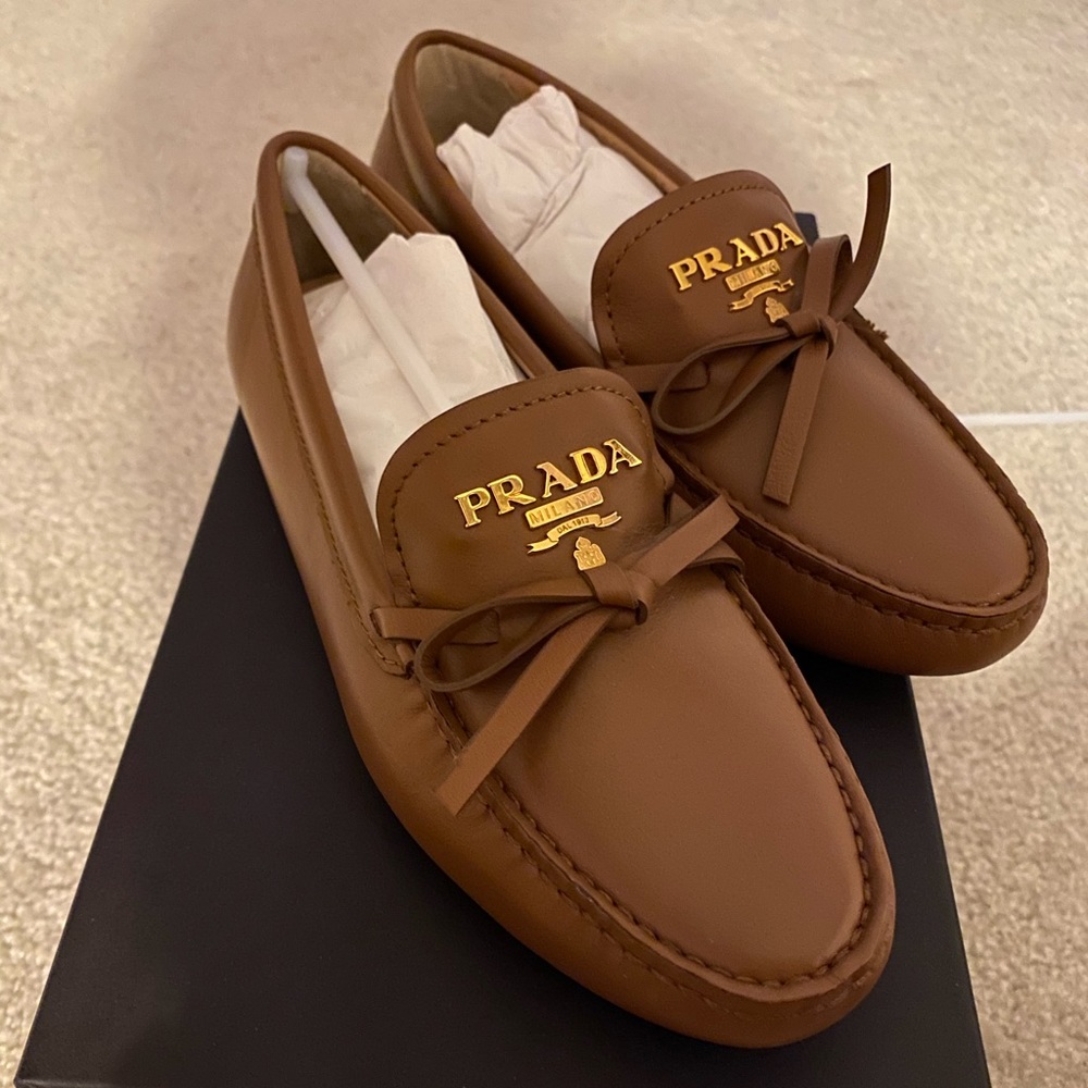 Prada Saffiano Leather Loafers